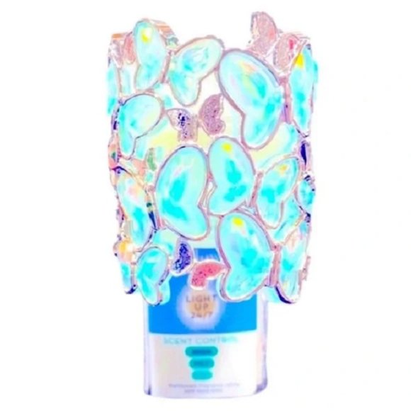 Bath & Body Works Iridescent Butterflies Wallflowers Plug Scent Control Light Up - Picture 1 of 3